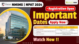 NPAT NMIMS 2024  Exam Dates Out  Check Out The Important Dates  Must Watch [upl. by Deery]