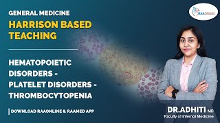 Platelet Disorders  Thrombocytopenia  HBT  Hematopoietic Disorders  Raaonline thrombocytopenia [upl. by Rodman]