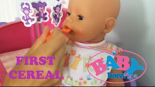 Baby Born Emma 6 Baby Emmas First Cereal😃 [upl. by Aiyram470]