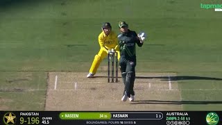 Naseem shah 40 run in just 36 ball today Vs Australia full videoNaseem batting full video pakvsaus [upl. by Woodford]