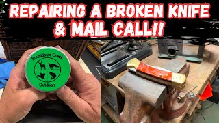 Repairing a Broken Knife amp Unboxing a Mystery Package [upl. by Phail]