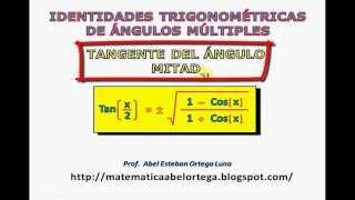 TANGENTE DEL ÁNGULO MITAD [upl. by Amary]