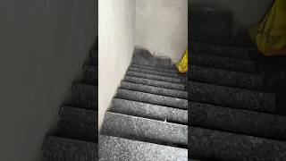 Dark grey Granite stair design💯💯 youtubeshorts marble contractor home [upl. by Farnham]