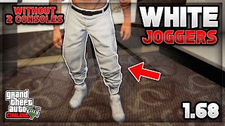 NEW GTA 5 ONLINE HOW TO GET WHITE JOGGERS AFTER PATCH 168 GTA 5 White Joggers Glitch NO NETCUT [upl. by Itteb]