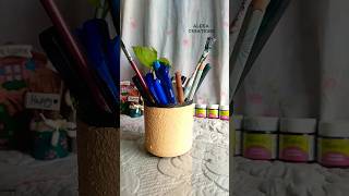 diy simple cute pen holderdiy pen holder shortvideo shorts trending diy craft [upl. by Jonie]