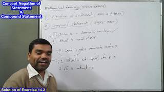 Mathematical Reasoning  Negation of a statement amp compound statement in hindi [upl. by Cuttler]