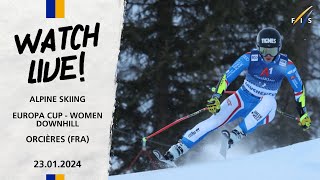 Europa Cup Women Downhill Orcières  France  January 23rd [upl. by Siram348]