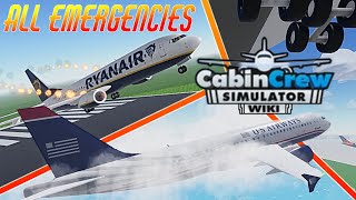 2024 All Emergencies in Cabin Crew Simulator Roblox [upl. by Dene401]