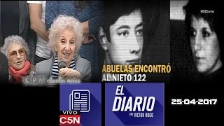 Abuelas y la recuperación del nieto 122  El Diario C5N 25042017 [upl. by Nelda626]