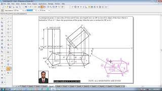 Example 05 on Projection of Solids [upl. by Ribal909]