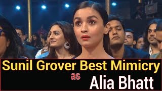 Sunil Grover As Pappu with alia bhatt and aishwarya rai funny moments in award shows [upl. by Notaes]