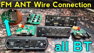 Bluetooth Module FM ANT wire connection all type  Electronics Verma [upl. by Calista]