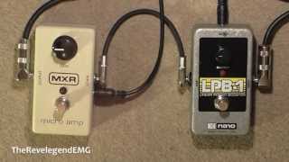 ♫ MXR Micro Amp vs Electro Harmonix EL Nano LPB1 ► HD Audio [upl. by Emeline361]