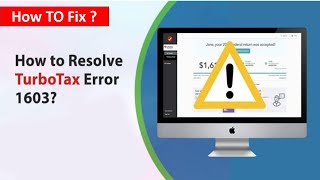 Fix TurboTax Error Code 1603 [upl. by Christophe]