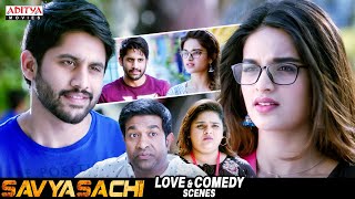 Naga Chaitanya New Hindi Dubbed Movie Love amp Comedy Scenes  Savyasachi  Madhavan  Nidhhi Agerwal [upl. by Flint729]