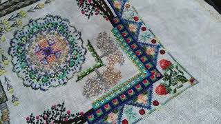 Chatelaine  Pomarium mandala  cross stitch  Martina Rosenberg [upl. by Ellennej272]