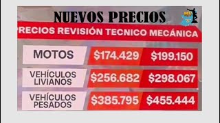 LA REVISION TECNICO MECANICA SUBE DE PRECIOS [upl. by Limbert81]