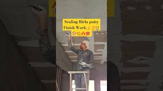 Sealing Birla Putty workThese roots do not leak water👌👍👷🏠🏗shorts viralvideo construction putty [upl. by Mall23]