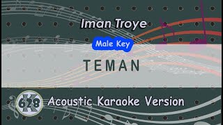 Teman  Iman Troye  Acoustic Karaoke Version  Male Key [upl. by Eyssej]