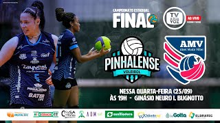 PINHALENSE X AMV BRUSQUE  FINAL ESTADUAL VOLEIBOL FEMININO JOGO 1 [upl. by Ellimak315]