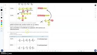 Isomeren bij Alkanen ketenisomeren en plaatsisomeren [upl. by Ylam]