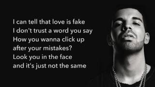 Drake  Fake Love Lyrics [upl. by Market]