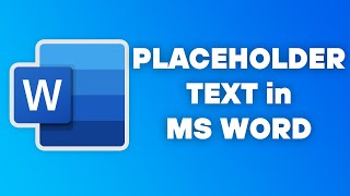 How to generate placeholder text in Microsoft Word [upl. by Britt455]