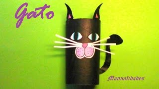 Manualidades Gato negro para decorar en Halloween [upl. by Hyacinthie744]