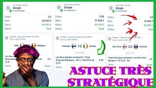 Astuce très stratégique pour gagner tes paris [upl. by Arocahs]