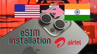 How to setup esim in India for USA purchased Iphone [upl. by Yecac]