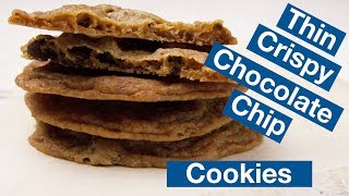 🍪 Thin Crispy Chocolate Chip Cookie Recipe [upl. by Burgess50]