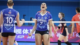 Tainara santos  Shandong vs Shanghai  China volleyball League 2024 [upl. by Minton797]