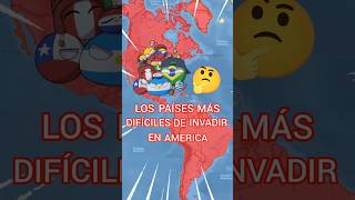 LOS PAÍSES MÁS DIFÍCILES DE INVADIR countryballs mapa curiosidades paises guerra [upl. by Yraeht738]