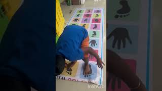 Oorjit playing Hopscotch Play Mat Game [upl. by Nnyl]