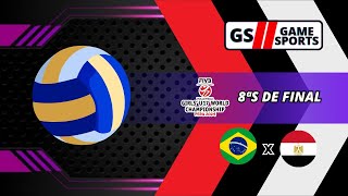 Copa do mundo sub 17 Feminino de volei  Brasil x Egito  8ªs de Final [upl. by Sherlocke]