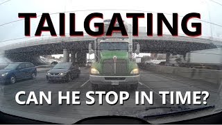 Trucks Tailgating Dangerous Practice [upl. by Ydnec]