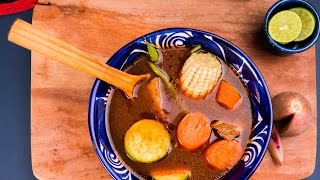 Mole de olla con carne de res en olla express [upl. by Atiuqihs]