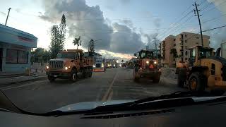 2024 HURRICANE HELENE MADEIRA BEACH FLORIDA DESTRUCTION FDOT CREWS CONTRACTORS SAND REMOVAL [upl. by Veejar]