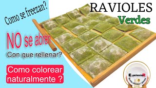 👉Todo lo que necesitas saber RAVIOLES VERDES  CASERITOS  con Relleno de HONGOS y Ricota [upl. by La Verne]