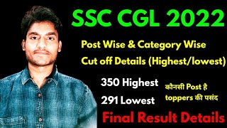 SSC CGL 2022  Final Result Post Wise Cutoff details by Rohit Tripathi [upl. by Salba]