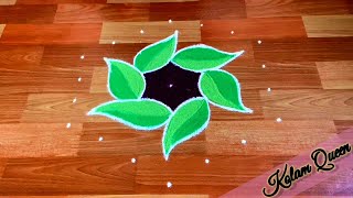 Simple Rangoli Designs Easy amp Daily Rangoli Designs 7 Dots Flower Rangoli Kolam Kolam 284 [upl. by Cleres]