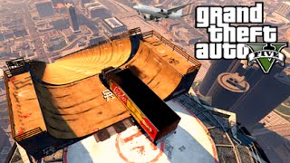 TALLEST RAMP EVER GTA 5 Funny Moments [upl. by Airdnahc501]