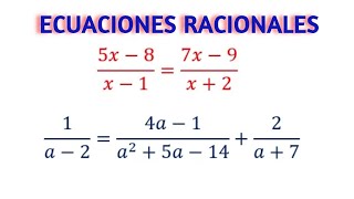 Ecuaciones Racionales [upl. by Ycnalc]