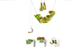 Fused Glass Pressed Floral Jewelry [upl. by Denman992]