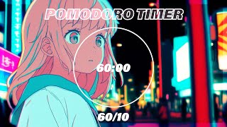 ポモドーロタイマー（6010）🐣  ローファイミュージックで集中力を引き出す  Pomodoro Technique  Study With Me  Lofi Hip Hop Music [upl. by Dnalyram]