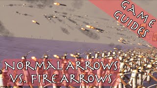 FIRE ARROWS VS NORMAL ARROWS  Game Guides  Rome Total War [upl. by Ahar]