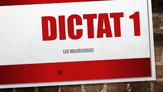 DICTAT 1 VALENCIÀ LES MAJÚSCULES 5é i 6é de Primària Tercer cicle Català [upl. by Lahcym682]