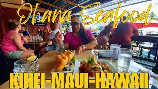 Kalama Village Kihei Maui Hawaii  Ohana Seafood Bar amp Grill [upl. by Mandell597]