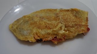 OMELETTE AUX POIVRONS CUISINERAPIDE [upl. by Kcirdde]