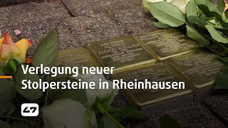 STUDIO 47 live  VERLEGUNG NEUER STOLPERSTEINE IN RHEINHAUSEN [upl. by Gnahc974]